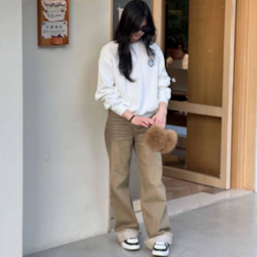 顺丰包邮洛诗琳02958极简茶色高腰显瘦直筒牛仔裤女699 商品图0