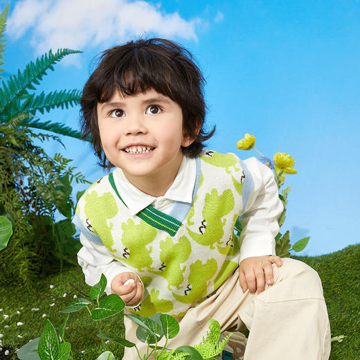 Cucutas男幼童背心CY25SPW504绿白色调（90#-120#） 商品图8