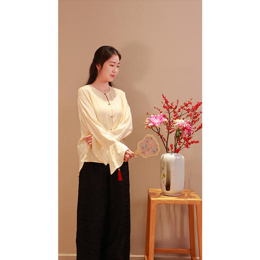 【线上专属】阔腿裤（24709615玄色D947-高定款） 商品图1