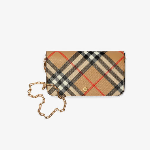 【三】BURBERRY 巴宝莉 女士格纹链带钱包 格子 8095123 B9368 商品图0
