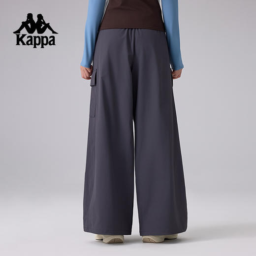 Kappa卡帕背靠背新款运动裤女户外防泼水长裤休闲宽松弹力工装裤K0F22AY81 商品图3