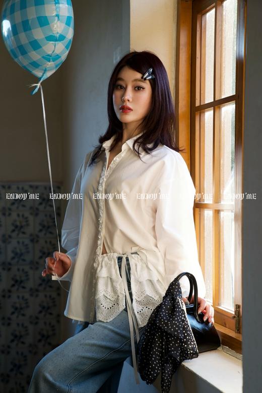 【门店同款】ENJOY春季绮梦繁花亮片珠花衬衫 160848561 商品图1