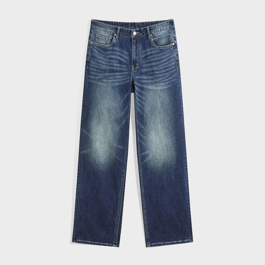 GXG男装 经典水洗直筒牛仔裤百搭长裤 休闲舒适牛仔裤  秋季热卖G24X053029 商品图4