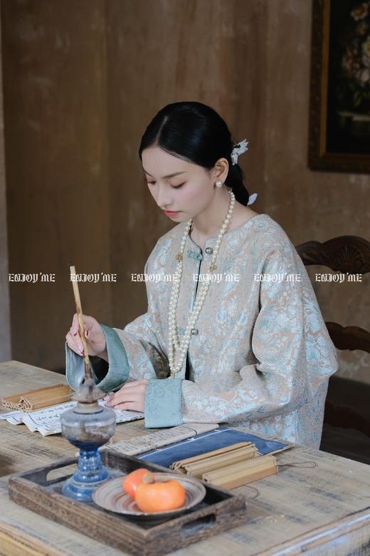 【门店同款】ENJOY春季云敛-春光推盏扇舞花影中式外套 160849484 商品图11