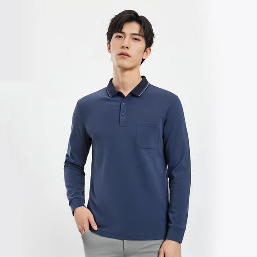 【含桑蚕丝莫代尔】罗蒙男士polo衫男长袖商务男装中老年爸爸装t恤男 商品图1