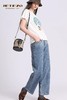 裘堤婼JETEZO休闲蓝色女士牛仔裤BD15762B1 商品缩略图1