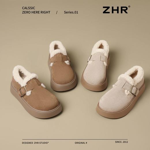 ZHR则则加绒保暖厚底勃肯鞋女轻便ins百搭冬季棉鞋全包博肯鞋 商品图0