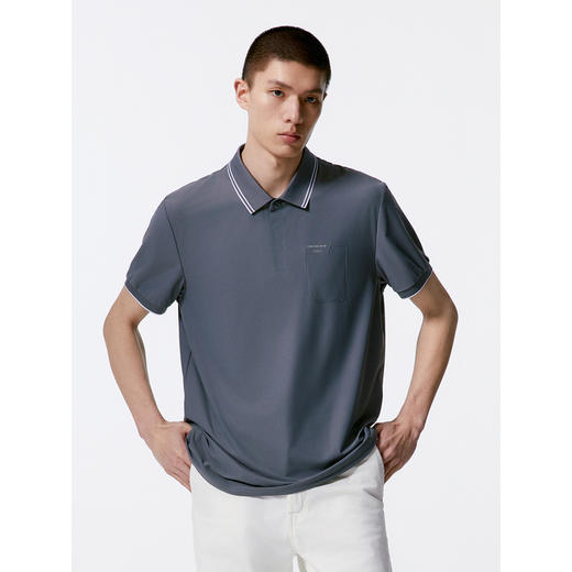 GXG男装  简约设计polo衫男短袖 24年秋季热卖G24X243058 商品图4