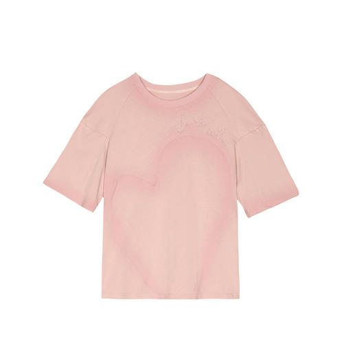 谜底纯棉T恤短袖女2025春季新品温柔浪漫泡泡袖百搭上衣251MT0072 商品图4