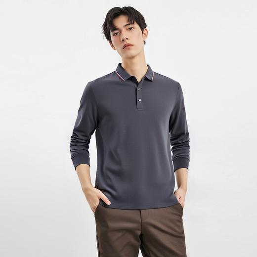 罗蒙男士经典款polo衫男t恤长袖上衣春秋休闲百搭长袖t恤男打底衫 商品图4