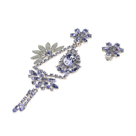 5045553870286 博柏利BURBERRY 女士高级感轻奢不对称耳坠耳环（宝石镜头下拍图有色差,实物为浅紫色） 商品图2