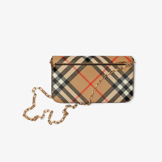 【三】BURBERRY 巴宝莉 女士格纹链带钱包 格子 8095123 B9368 商品图1
