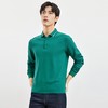 【华夫格】罗蒙男士含桑蚕丝polo衫春秋男长袖t恤男撞色领男士polo衫 商品缩略图2