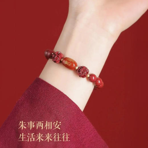 热卖中！珩钻 2025乙巳蛇年【三合六合朱砂手串】生肖款朱砂手链 兼顾三合六合  颗颗饱满 巨显白 男女多款可选 商品图7