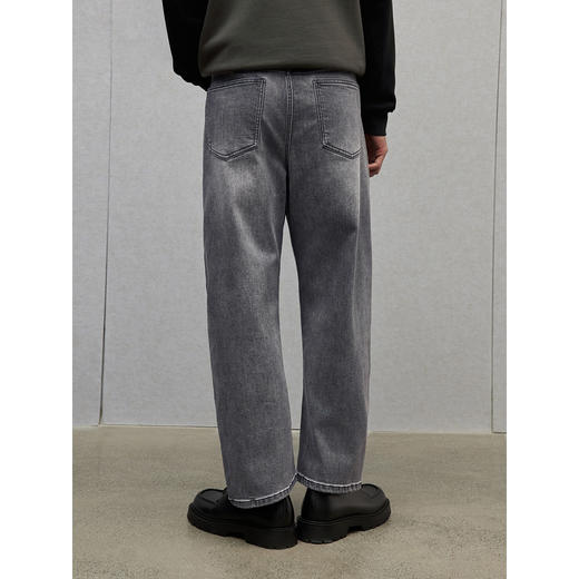 GXG男装 水洗灰牛仔裤宽松锥形长裤通勤男舒适裤子 
 冬季热卖 商品图4