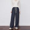 【高货wl】全新升级【铂金会员238/天猫319/差价81】(81733) 洛诗琳春季新款复古超软怀旧撞色棉线蕾丝边阔腿牛仔裤 商品缩略图1