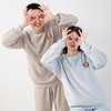 多喜爱 牛奶绒家居服圆领款（兰/灰） 商品缩略图1