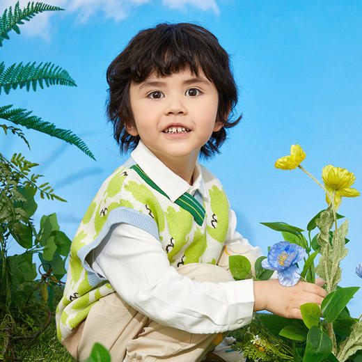 Cucutas男幼童背心CY25SPW504绿白色调（90#-120#） 商品图3