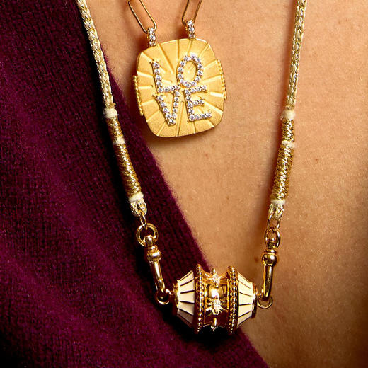 北京仓｜MYA-BAY-BIG TALISMAN IVORY-象牙白 长款转运珠项链（两种戴法）［比利时设计师］ 商品图0