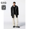 GXG男装 黑色pu皮口袋设计风衣外套男士 秋季热卖G24X083001 商品缩略图1
