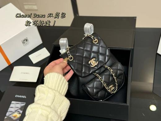 D012129可单肩可双肩可手提质感超好羊皮纹duma双肩包 商品图8