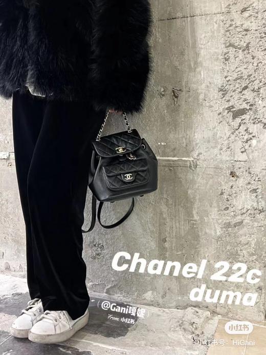 D012129可单肩可双肩可手提质感超好羊皮纹duma双肩包 商品图3