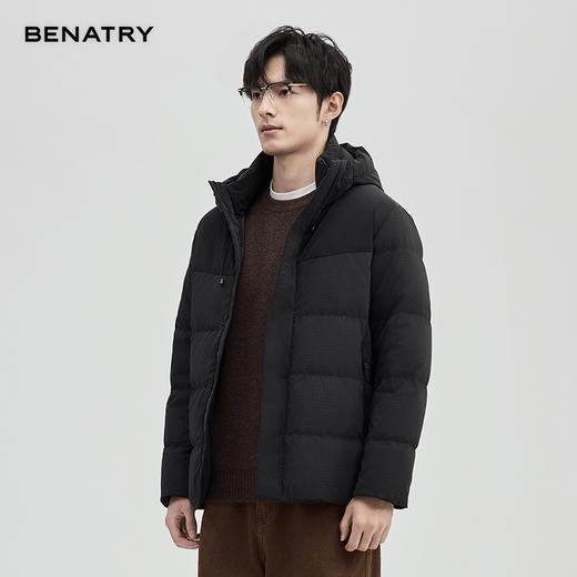 贝纳川通勤时尚连帽保暖男士面包服羽绒服ECT405251 商品图2