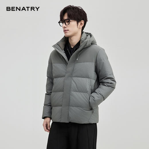 贝纳川通勤时尚连帽保暖男士面包服羽绒服ECT405251 商品图5
