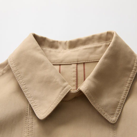 谜底两面穿风衣外套女2025春新品通勤风复古印花双排扣251ME0076 商品图3