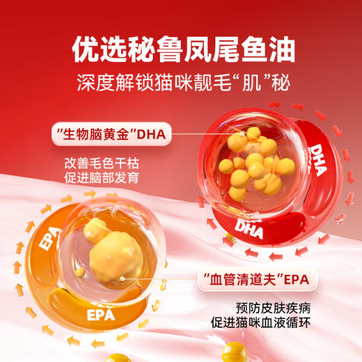 【2罐加送赠品】谷登卵磷脂鱼油颗粒（猫用）300g 商品图3