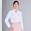 IWY/白色长袖衬衫女新款高级感精致V领木耳边通勤百搭法式衬衣1024B015 商品缩略图1