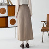 谜底半身裙2025春新品通勤风不规则设计前开叉中长半裙251GB0056 商品缩略图2