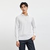 【华夫格】罗蒙男士含桑蚕丝polo衫春秋男长袖t恤男撞色领男士polo衫 商品缩略图1