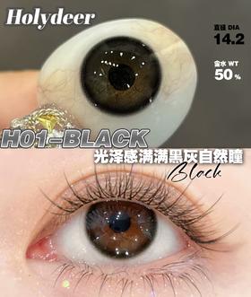 holydeer日抛 H01/H02/H03/H04/H05/H06 黑棕灰蓝 14.2mm 非离子 日抛无售后