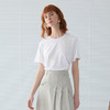 谜底白T恤短袖女2025春季新品圆领百搭基础宽松刺绣上衣251MT0058 商品缩略图0