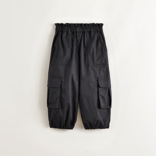 马克珍妮女童匹马棉花苞工装裤儿童裤子休闲裤2025春装新款250287 商品图1