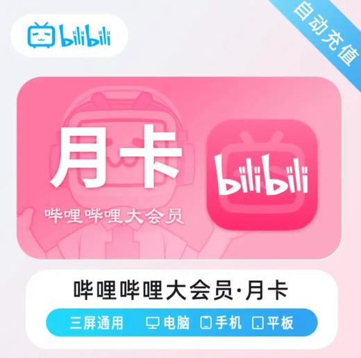 【快充】哔哩哔哩B站大会员周卡月卡季卡年卡-不支持电视端 商品图1