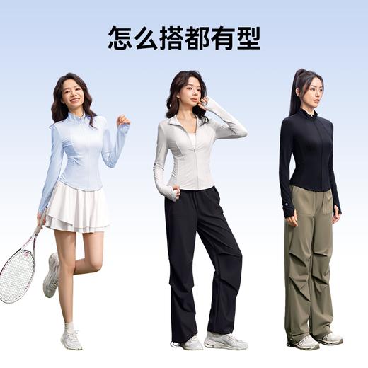 MOLYVIVI2025夏季新款人鱼侧影修身水柔纱防紫外线正肩百搭防晒衣 商品图4