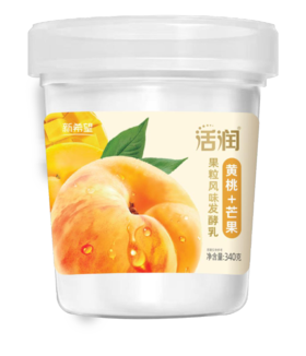 【雪兰送奶到家】活润大果粒酸奶黄桃芒果口味340g 【仅支持昆明/贵阳/太平配送】 每日配送上门