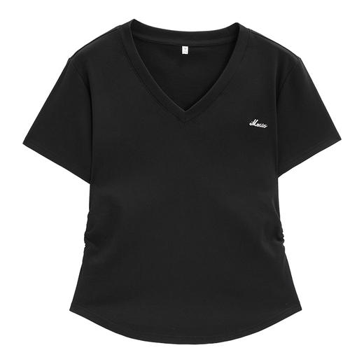 IEF/爱依服2025短袖上衣 春夏 韩版简约通勤气质V领设计百搭T恤N0383-X 商品图5