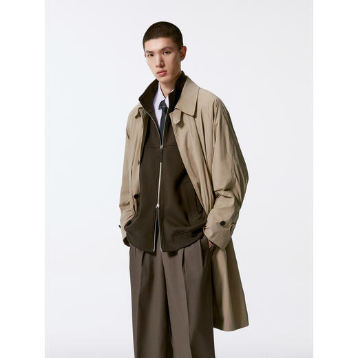 GXG男装 多色简约时尚翻领长款风衣外套24年秋季热卖G24X083003 商品图2