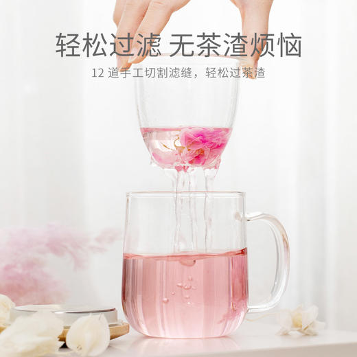 雅集玻璃杯悠觉杯400ml（竹盖款） 商品图5