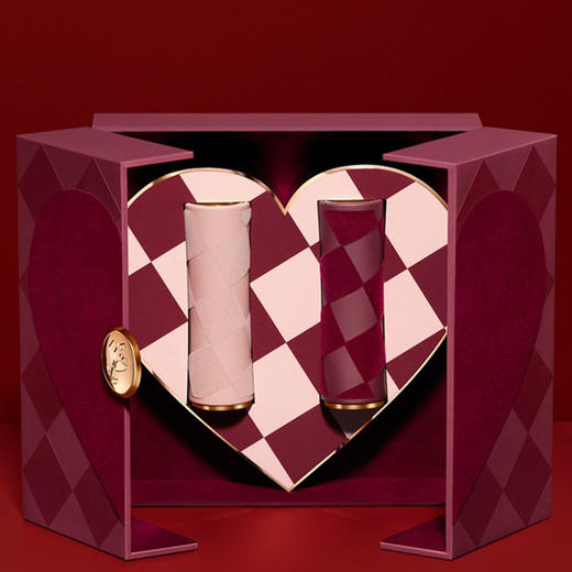 【双旦特惠：香港直邮】Lancome兰蔻棋盘格口红520限定礼盒3.4g*2 #218+#196 商品图3