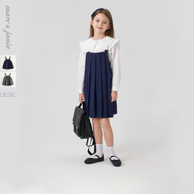 马克珍妮女童元气学院A字背带裙2025年春装新款541910