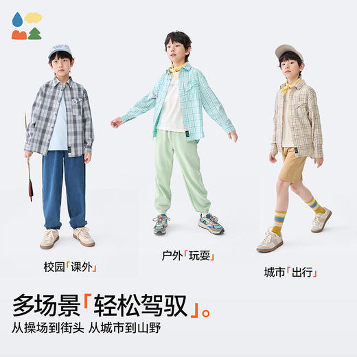 【新复古格纹衬衫】森林棠25秋款儿童经典双层棉纱格子衬衫20522505 商品图4