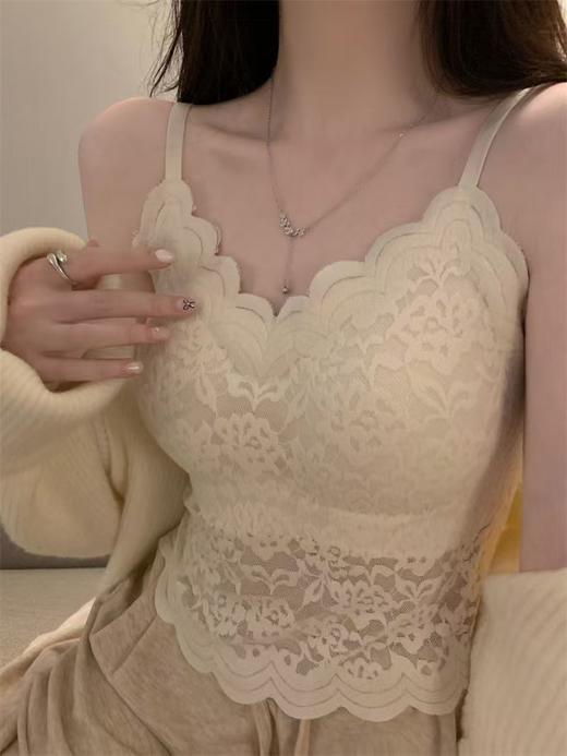 <曾小咸推荐> 蕾丝自带胸垫吊带背心 日常88 活动价59.99！【预售款，预计3-15天发货】 商品图7