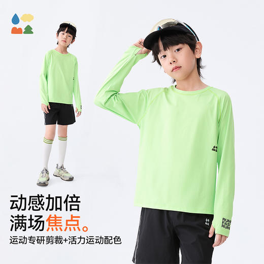 【汗跑跑速干运动T恤】森林棠25春款亲子户外运动速干衣长袖T恤20342514 商品图2