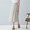 谜底半身裙2025春季新品通勤风文艺不对称设百褶中长裙251MB0068 商品缩略图1