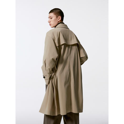 GXG男装 多色简约时尚翻领长款风衣外套24年秋季热卖G24X083003 商品图4