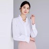 IWY/白色长袖衬衫女新款高级感精致V领木耳边通勤百搭法式衬衣1024B015 商品缩略图4